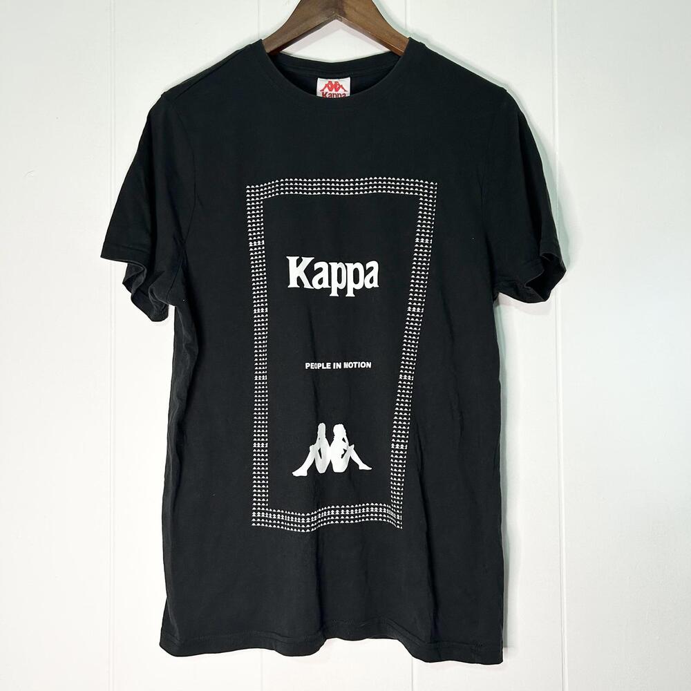 Kappa Logo Streetwear Black Short Sleeve T-Shirt Men’s Medium